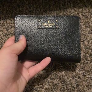 New Kate Spade Black Half Fold Wallet